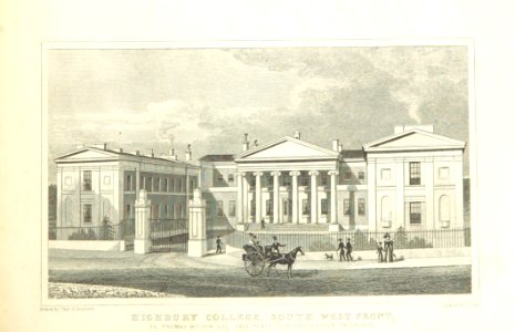 Highbury College, South West Front - Shepherd, Metropolitan Improvements (1828), p293