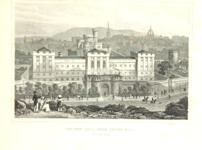 MA(1829) p.091 - The New Jail, from Calton Hill, Edinburgh - Thomas Hosmer Shepherd