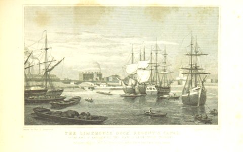 The Limehouse Dock, Regent's Canal - Shepherd, Metropolitan Improvements (1828), p245