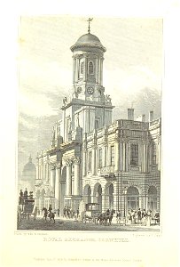 Royal Exchange, Cornhill - Shepherd, Metropolitan Improvements (1828), p334