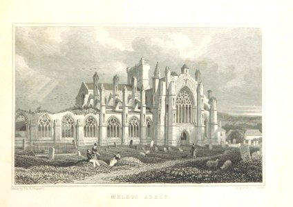 MA(1829) p.133 - Melrose Abbey - Thomas Hosmer Shepherd. Free illustration for personal and commercial use.