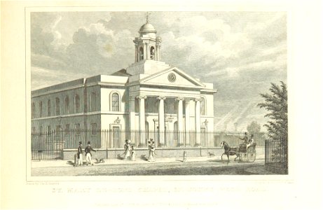 St Mary le Bone Chapel, St John's Wood Road - Shepherd, Metropolitan Improvements (1828), p275