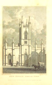 New Church, Somers Town - Shepherd, Metropolitan Improvements (1828), p344