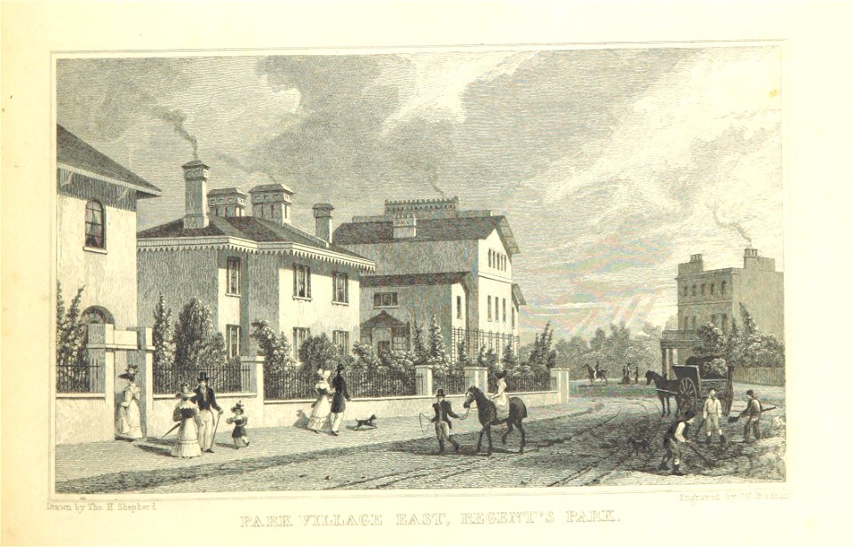 Park Village East, Regent's Park - Shepherd, Metropolitan Improvements (1828), p269