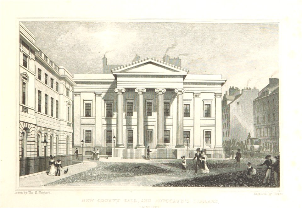 MA(1829) p.153 - New County Hall, and Advocate's Library, Edinburgh - Thomas Hosmer Shepherd