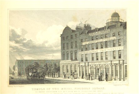 Temple of the Muses, Finsbury Square - Shepherd, Metropolitan Improvements (1828), p281