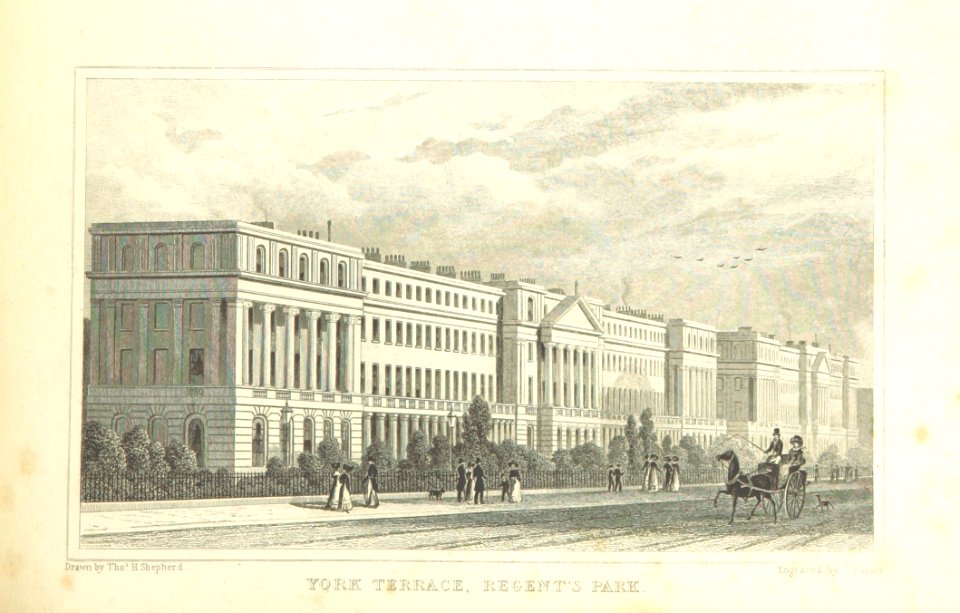 York Terrace, Regent's Park - Shepherd, Metropolitan Improvements (1828), p289