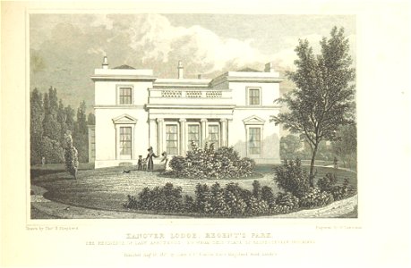 Hanover Lodge, Regent's Park - Shepherd, Metropolitan Improvements (1828), p291