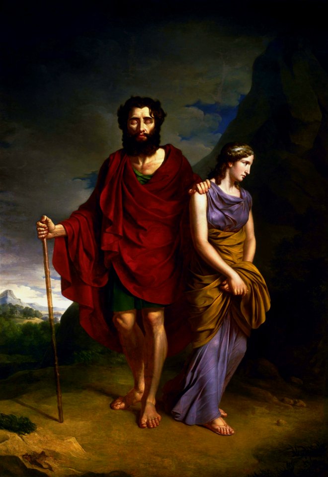 Antoni Brodowski - Oedipus and Antigone - Google Art Project