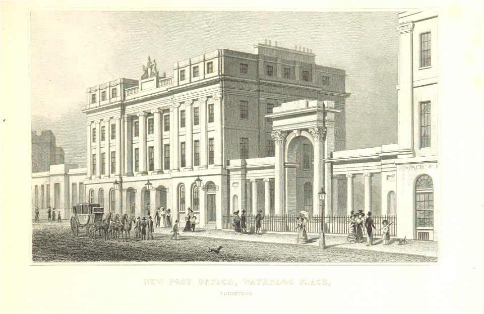 MA(1829) p.201 - New Post Office, Waterloo Place, Edinburgh - Thomas Hosmer Shepherd
