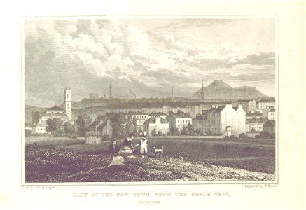 MA(1829) p.052 - Part of the New Town, from the North West, Edinburgh - Thomas Hosmer Shepherd