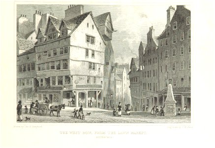 MA(1829) p.063 - The West Bow, from the Lawn Market, Edinburgh - Thomas Hosmer Shepherd