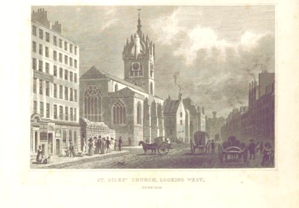 MA(1829) p.068 - St Giles' Church, looking West, Edinburgh - Thomas Hosmer Shepherd