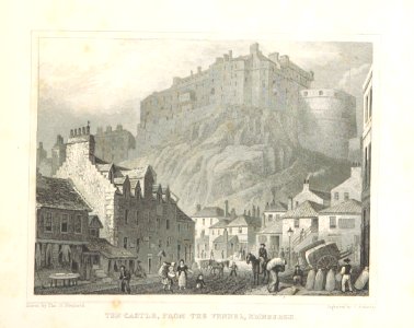 MA(1829) p.115 - The Castle, from The Vennel, Edinburgh - Thomas Hosmer Shepherd
