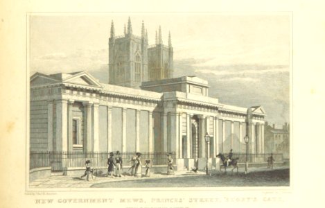 New Government Mews, Princes' Street, Story's Gate - Shepherd, Metropolitan Improvements (1828), p301