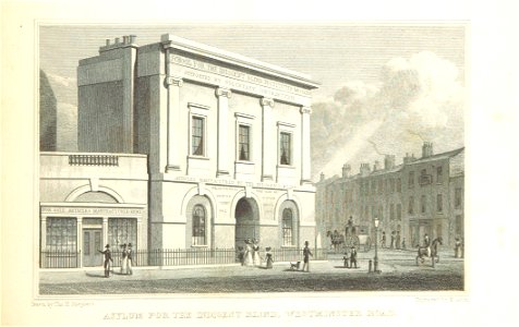 Asylum for the Indigent Blind, Westminster Road - Shepherd, Metropolitan Improvements (1828), p313