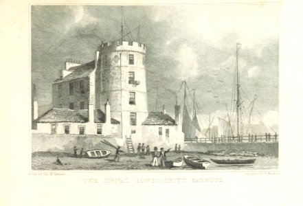 MA(1829) p.045 - The Signal Tower, Leith Harbour - Thomas Hosmer Shepherd