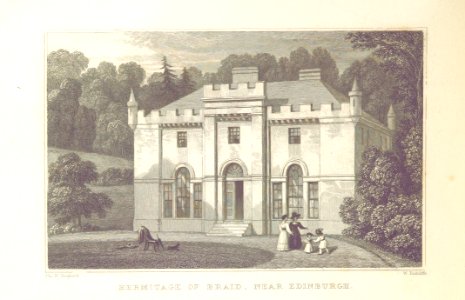 MA(1829) p.176 - Hermitage of Braid, near Edinburgh - Thomas Hosmer Shepherd. Free illustration for personal and commercial use.