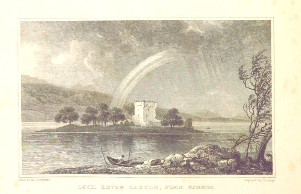 MA(1829) p.188 - Loch Leven Castle, from Kinross - Thomas Hosmer Shepherd