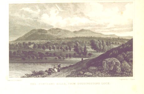 MA(1829) p.192 - The Pentland Hills, from Duddingstone Loch - Thomas Hosmer Shepherd