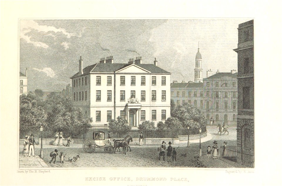 MA(1829) p.201 - Excise Office, Drummond Place, Edinburgh - Thomas Hosmer Shepherd