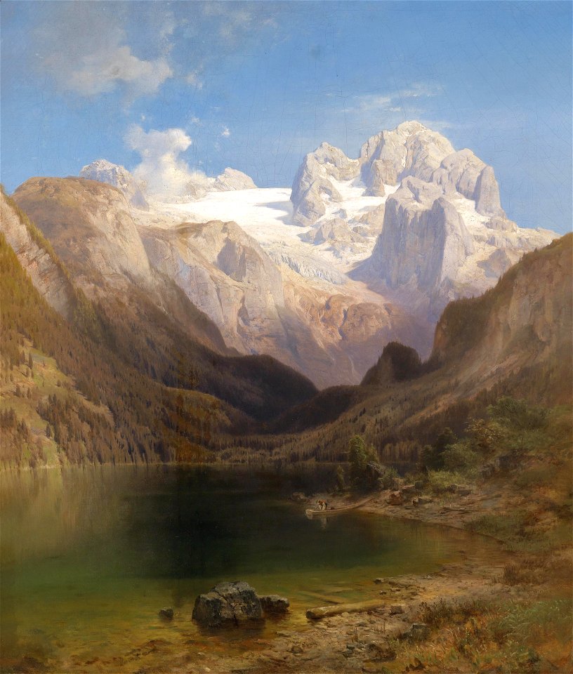 Anton Hansch Blick vom Gosausee auf den Dachstein