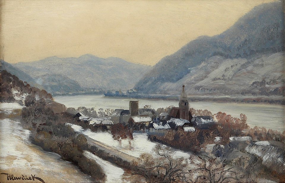 Anton Hlavacek - Schwallenbach in der Wachau im Winter