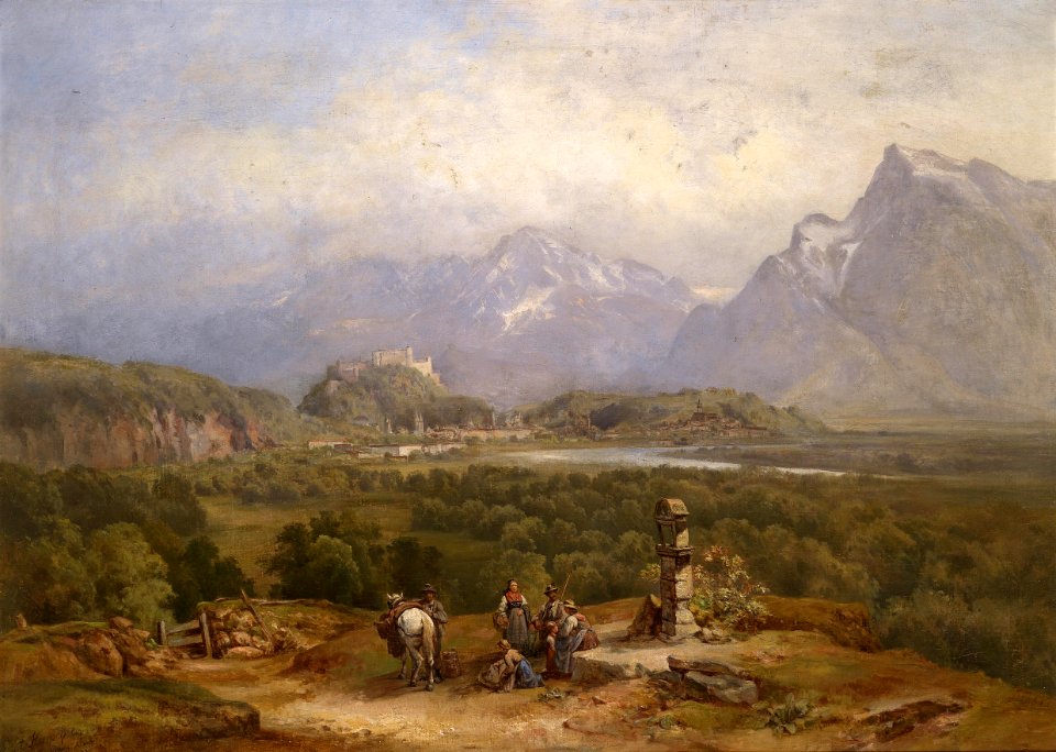 Anton Hansch und Adele Esinger Blick auf Salzburg 1875-1884