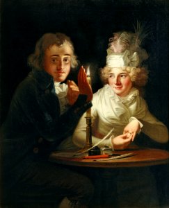 Anton Hickel - Verlobung bei Kerzenlicht - 6246 - Österreichische Galerie Belvedere