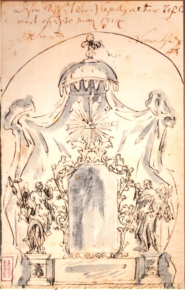 Anton Hörger - Sketch for the chapel in the City Hall of Buda, 1714
