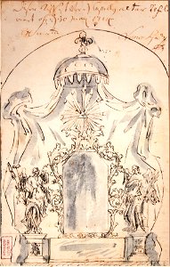 Anton Hörger - Sketch for the chapel in the City Hall of Buda, 1714