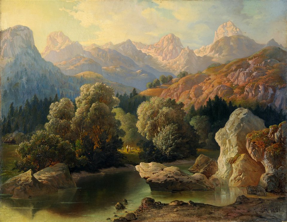 Anton Karinger - Triglav iz Bohinja