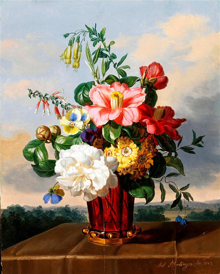 Anton Hartinger Blumenstillleben 1843