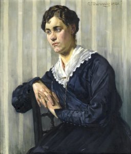 Anton Marussig Porträt einer sitzenden Dame 1920