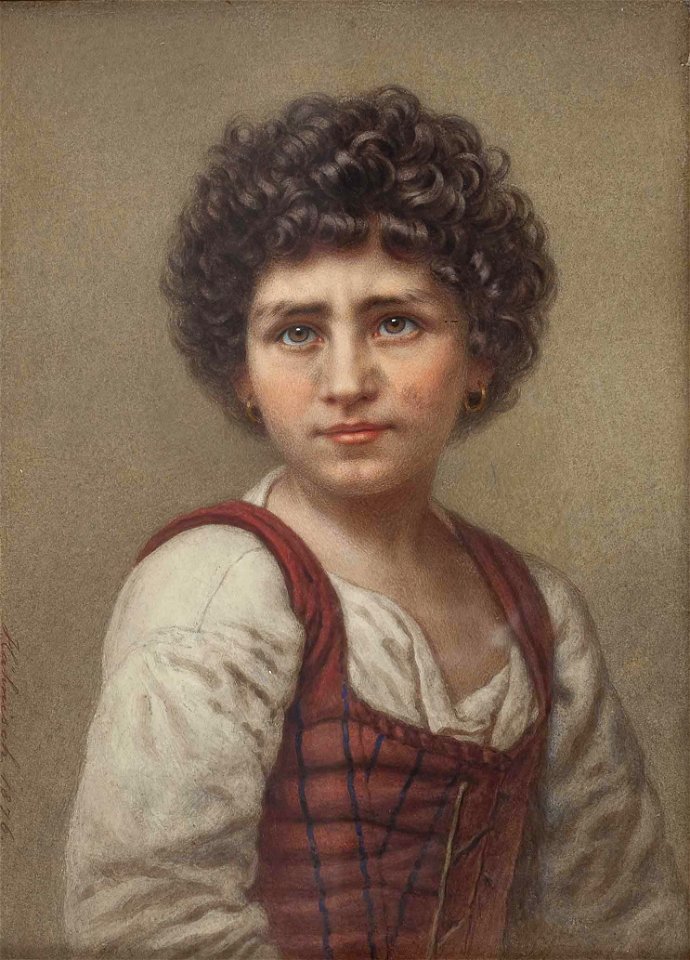 Anton Hähnisch Junge Capresin 1876