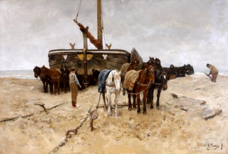Anton Mauve - Bomschuit op het strand