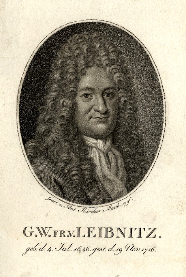 Anton Karcher Porträt G W Fr von Leibnitz 1796 ubs G 1391 I