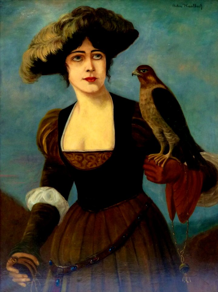 Anton Kaulbach - Falknerin
