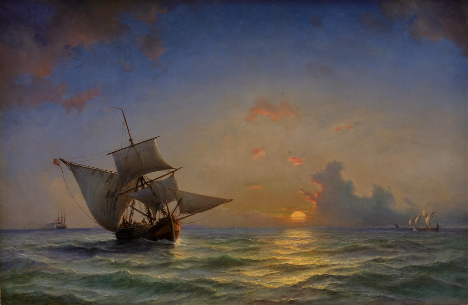 Anton Melbye - A Seascape - KMS4430 - Statens Museum for Kunst