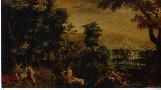 Anton Mirou - Landscape with Diana and Callisto (Ovidius, Metamorphoses II, 401-530) - ГЭ-5454 - Hermitage Museum