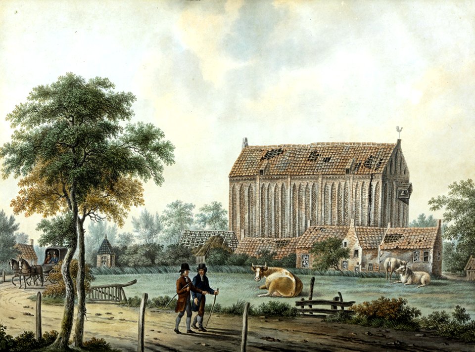 Anton Koster - Kerk te Scharmer, noordzijde