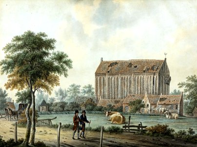 Anton Koster - Kerk te Scharmer, noordzijde