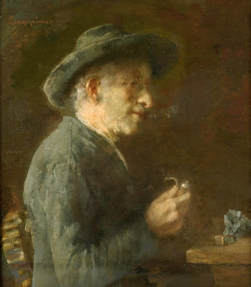 Anton Laupheimer Der Pfeifenraucher