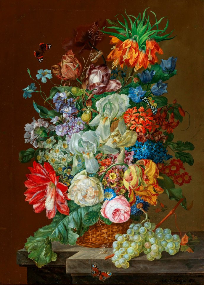 Anton Paschinger Großes Blumenstück 1843