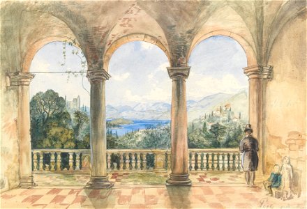 Anton Perko - A view from a loggia