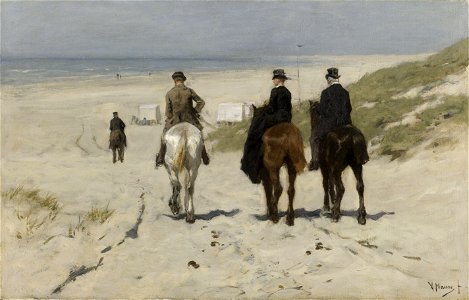 Anton Mauve - Morgenrit langs het strand