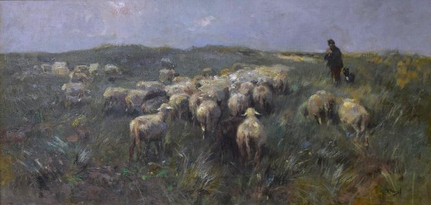 Anton Mauve - Return of the Flock - 1917.7.1 - Reading Public Museum