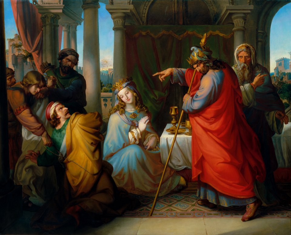 Anton Petter - König Ahasver verurteilt Haman zum Tode - 6283 - Österreichische Galerie Belvedere