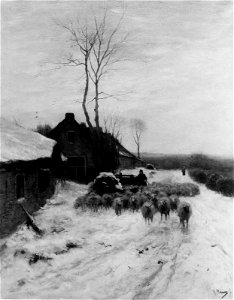 Anton Mauve - Winter Landscape with Sheep - 22.587 - Museum of Fine Arts