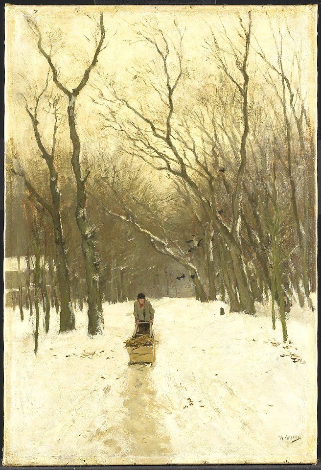 Anton Mauve - Winter in de Scheveningse bosjes